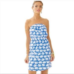 Lilly Pulitzer blue elephant Windsor dress